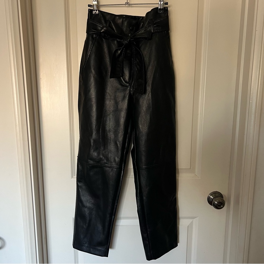 Wilfred Tie-Front Vegan Leather Pant